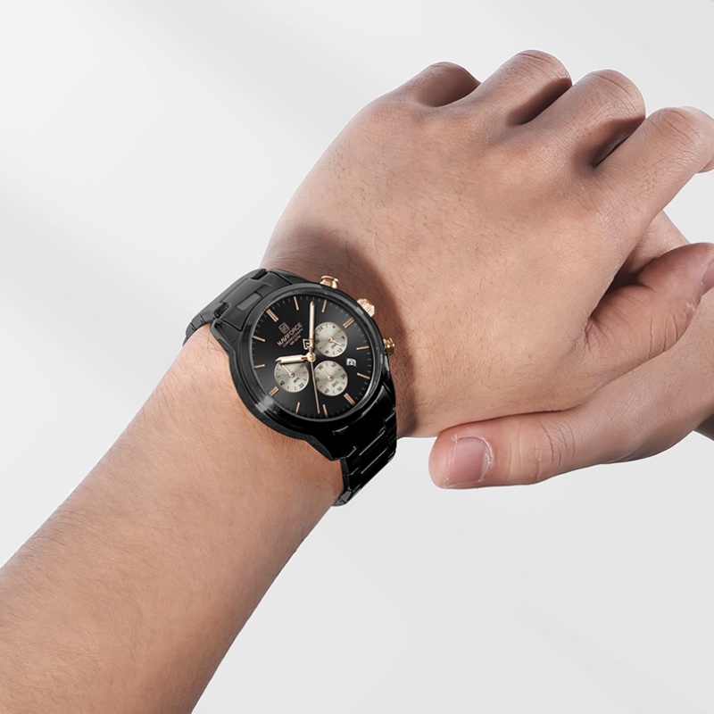 NAVIFORCE 남성용 쿼츠 크로노그래프 시계 방수  - Luxury Watch Gift Box 리뷰 및 가격