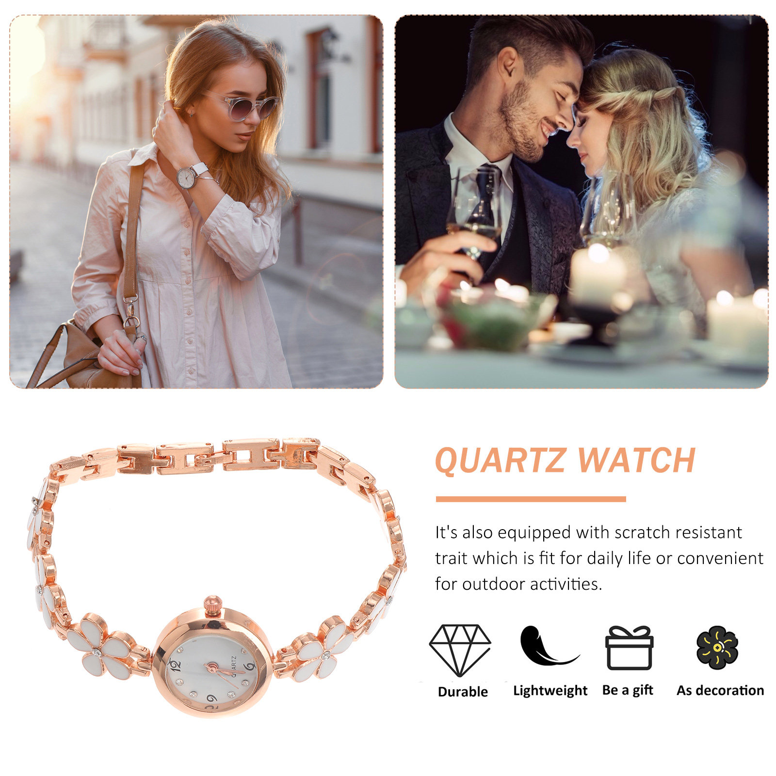 여성용 우아한 크리스탈 쿼츠 팔찌 시계, 가벼운 무게, - Luxury Watch For Women 리뷰 및 가격