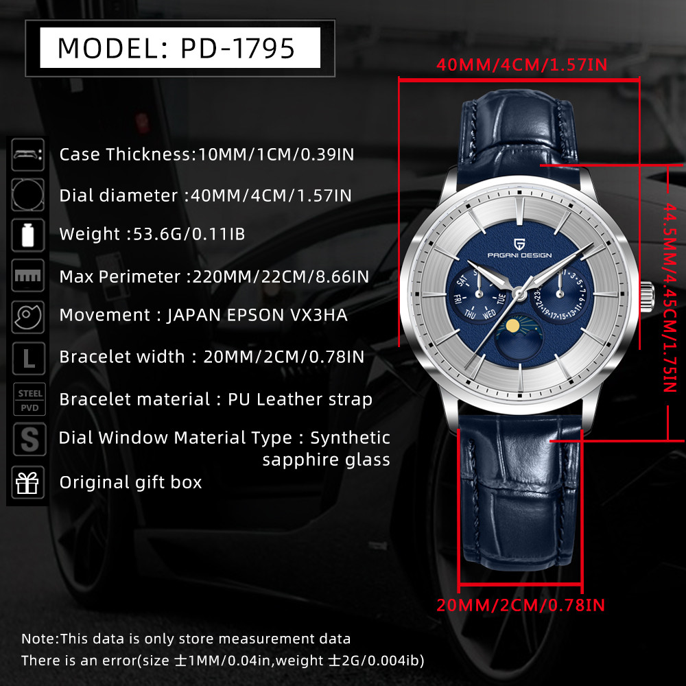 파가니디자인 럭셔리 쿼츠 스테인리스 스틸 시계, 다기능 - Luxury Watch Tier 리뷰 및 가격